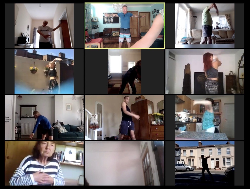 Screen shot of Zoom dance session